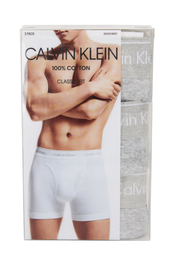 Calvin Klein - Three Pack Gray Boxer Brief