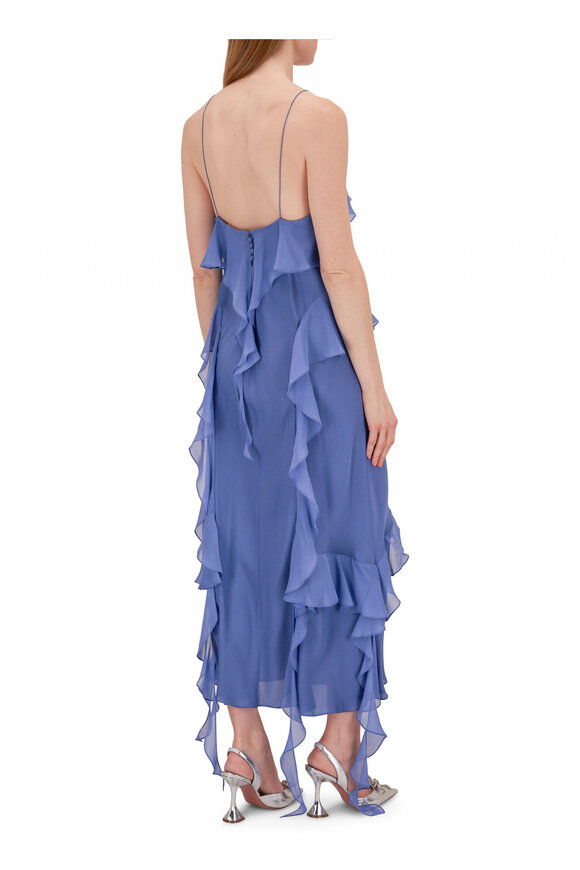 Khaite - Pim Blue Iris Silk Dress 