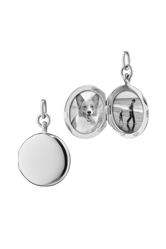 Monica Rich Kosann Sterling Silver Large Slim Locket Charm