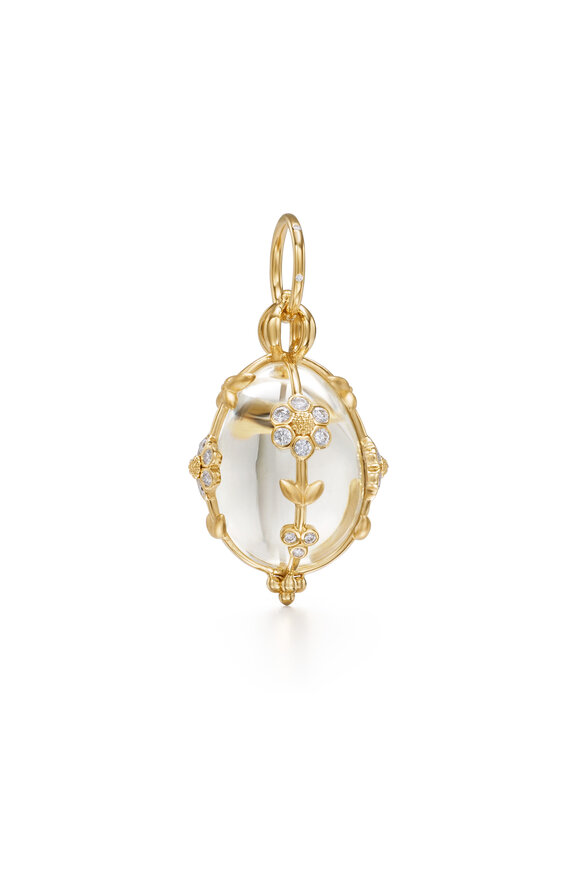 Temple St. Clair 18k Gold Medium Diamond Fiori Amulet - view 3