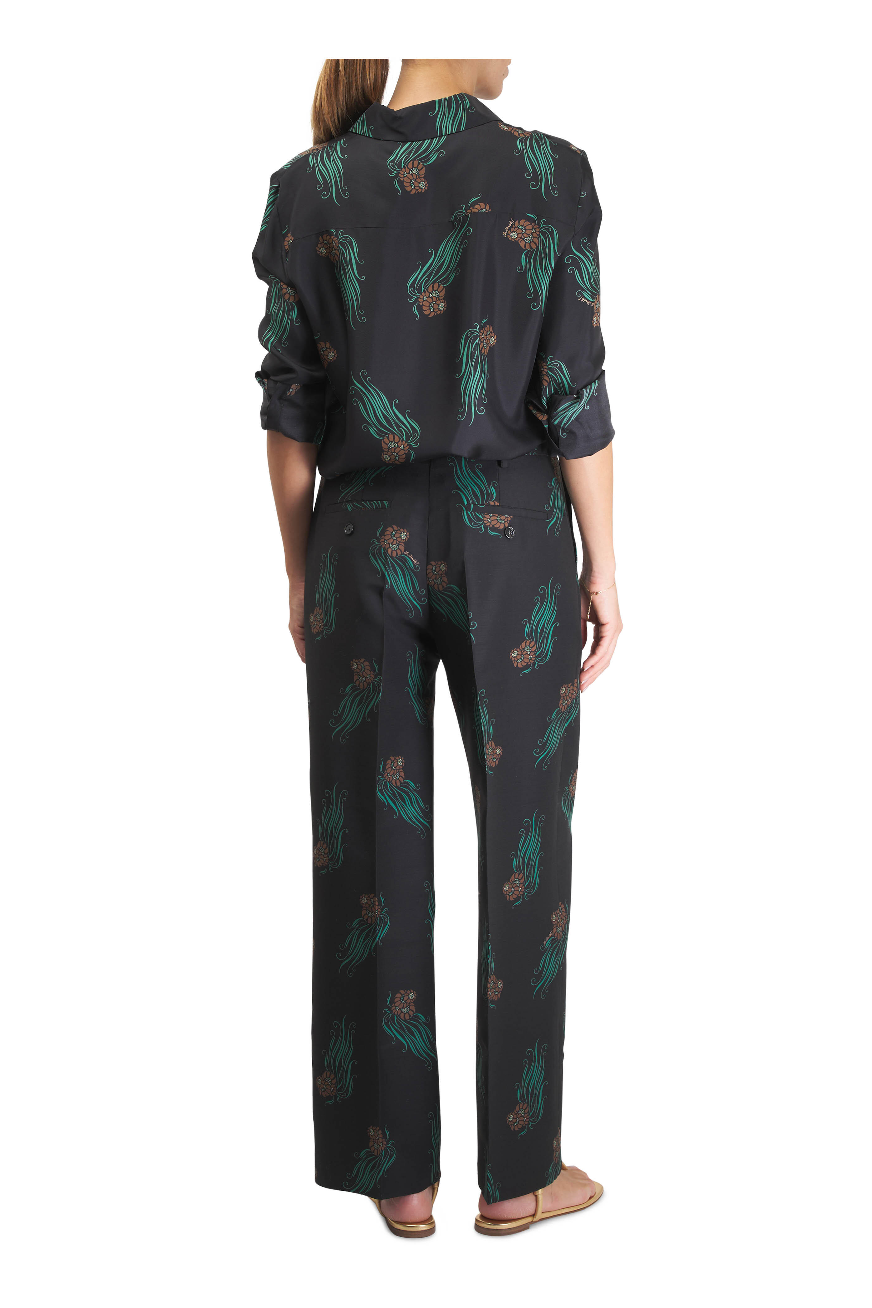 La DoubleJ - Lumiera Black Silk Twill Boy Shirt