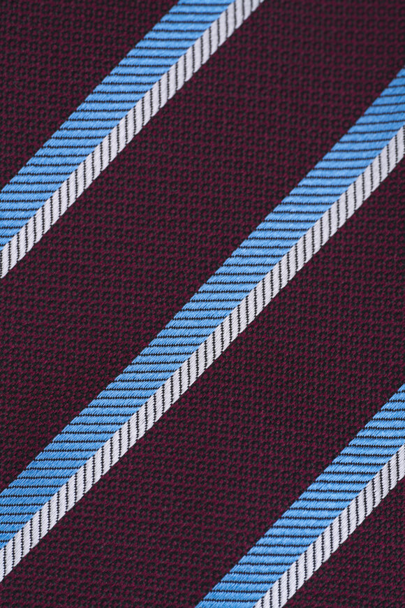 Zegna - Burgundy Stripe Tie