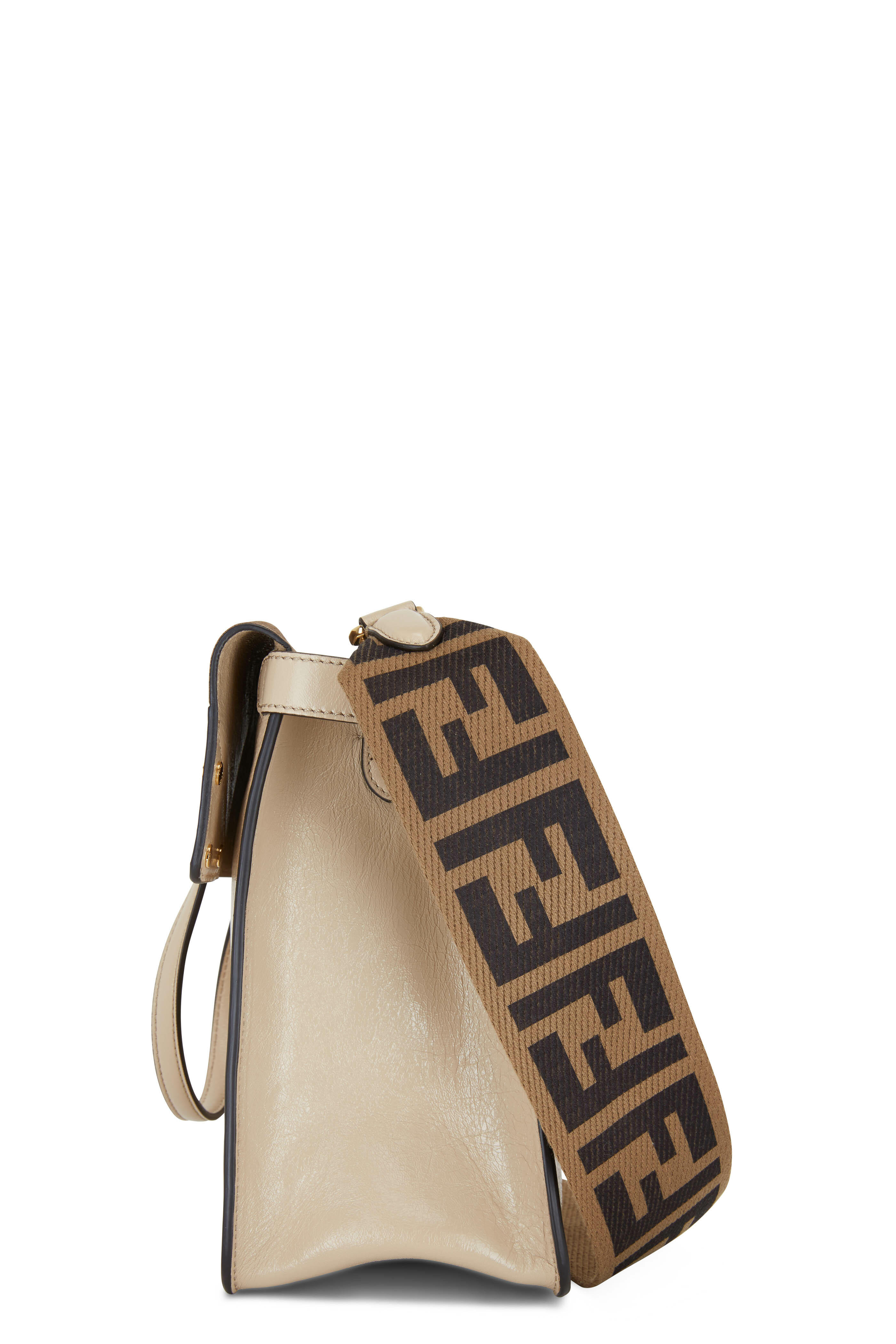 Fendi Green/Brown Python Leather Strap You Bag Shoulder Strap Fendi