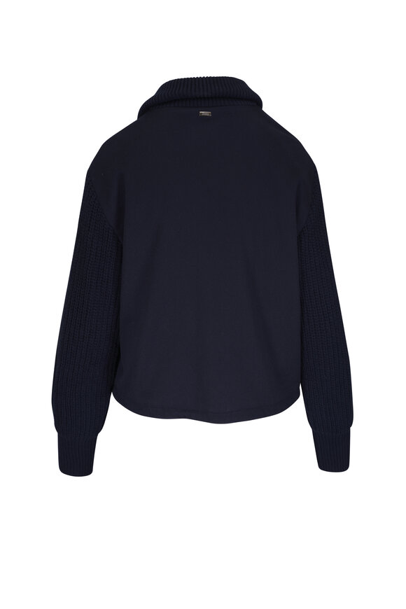 Herno - Navy Cashmere Bomber Jacket