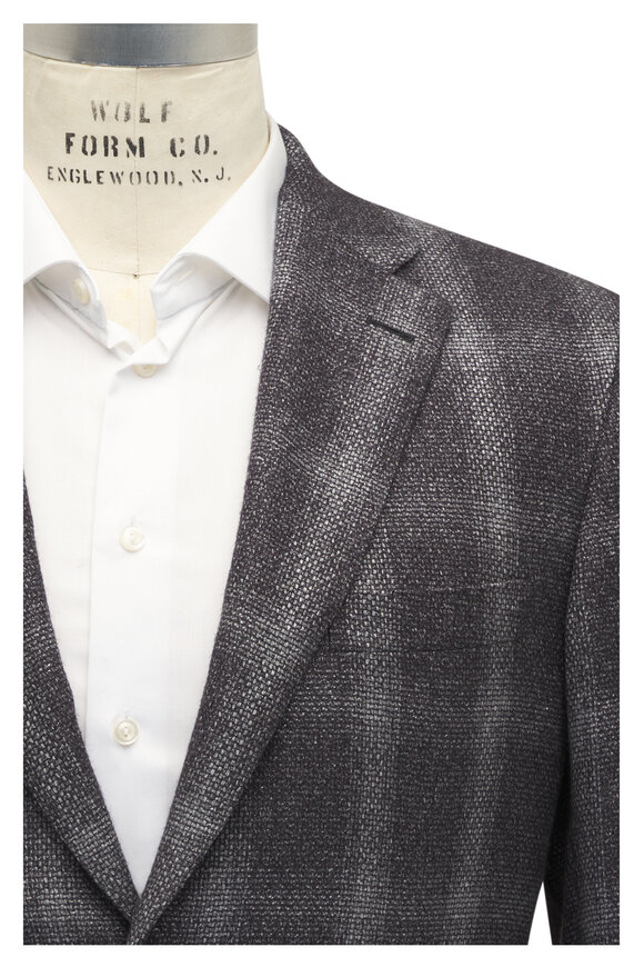 Brioni Charcoal Gray Silk & Cashmere Sportcoat