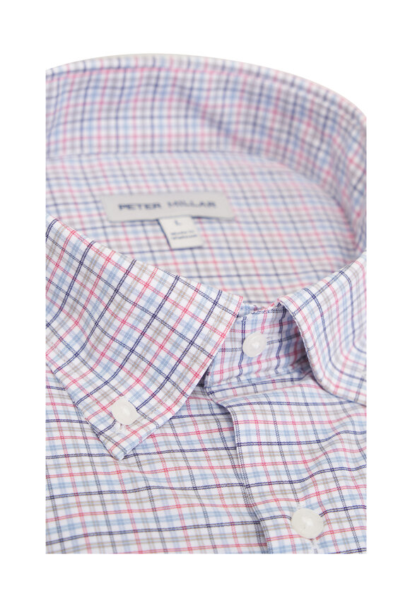 Peter Millar Casey Navy Performance Twill Sport Shirt - view 5
