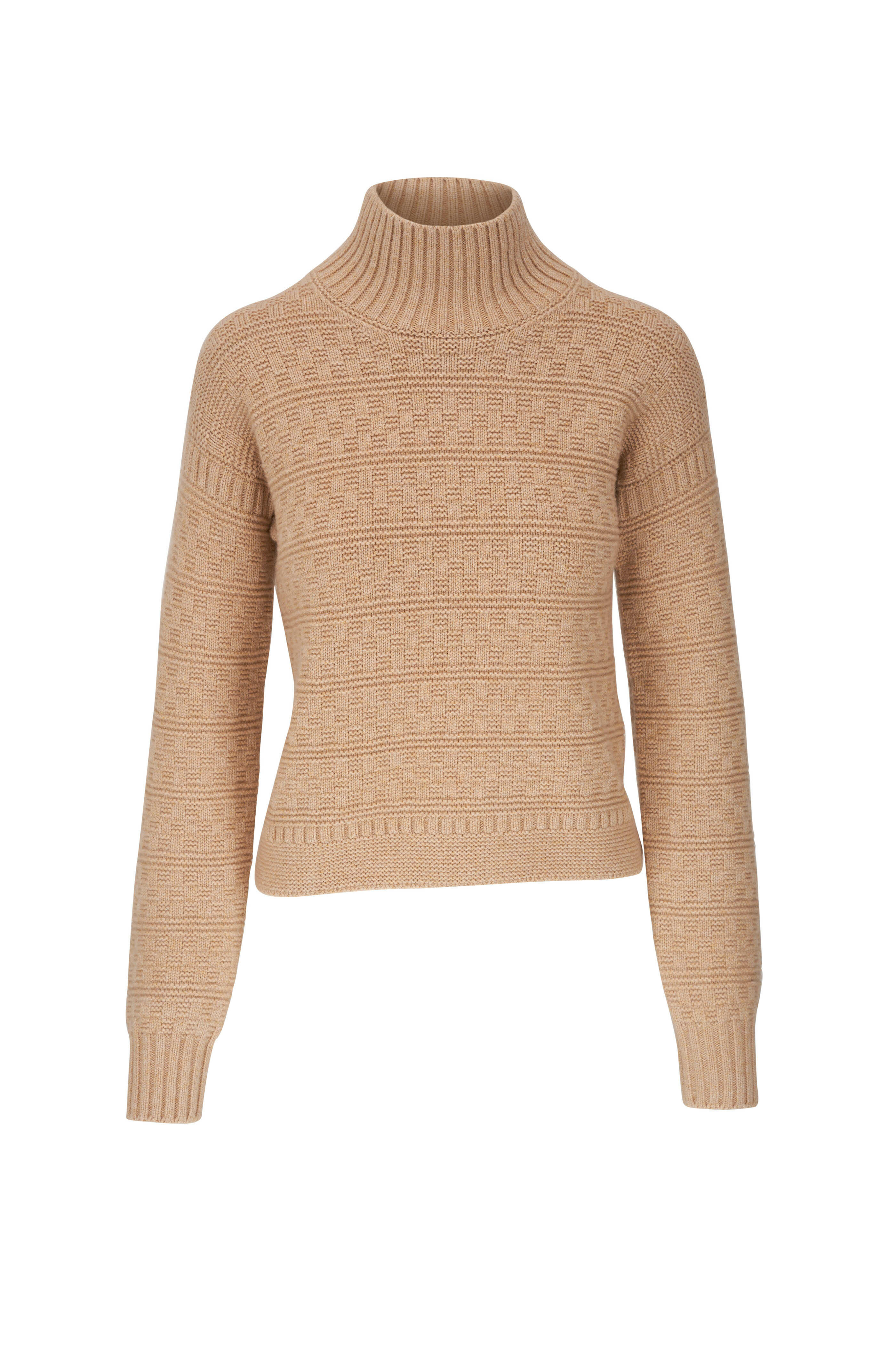 Loro Piana - Collo Alto New Plymouth Beige Cashmere Sweater