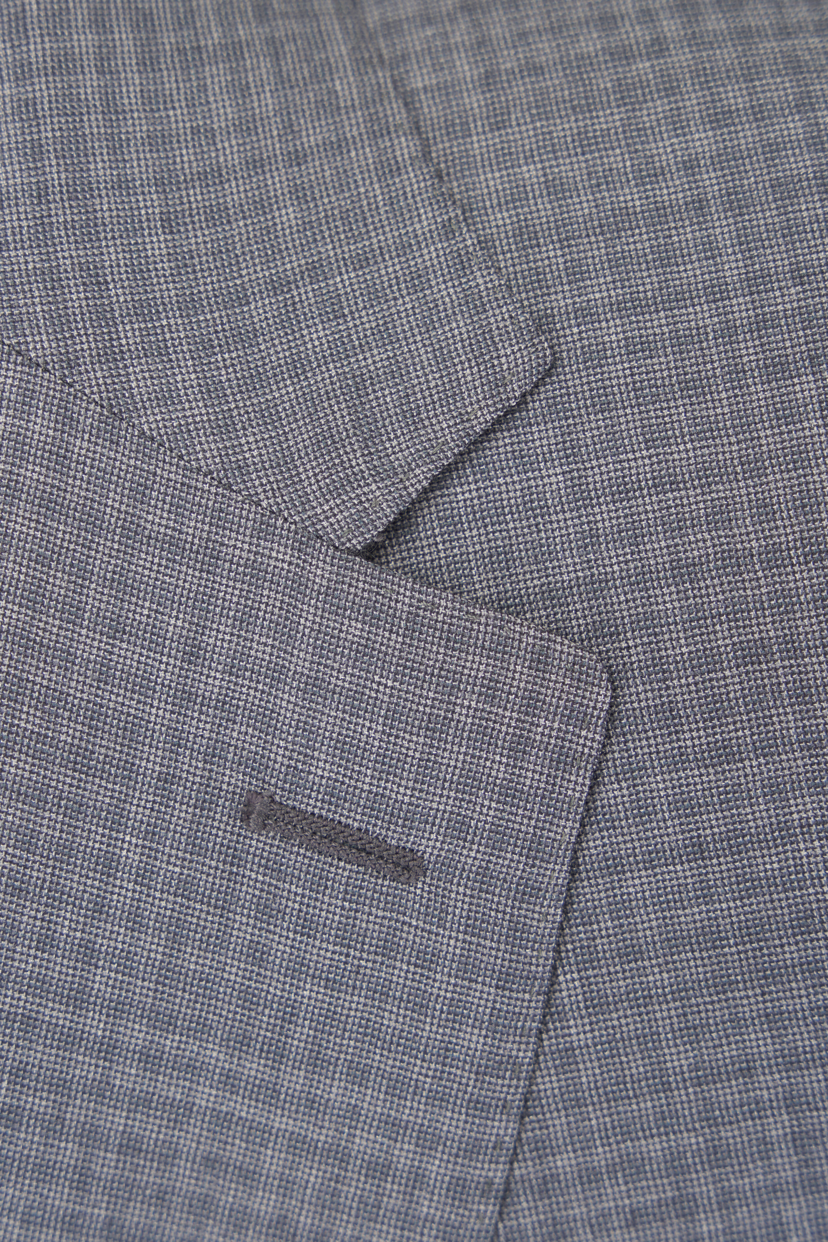 Canali - Light Gray Summer Check Wool & Silk Suit