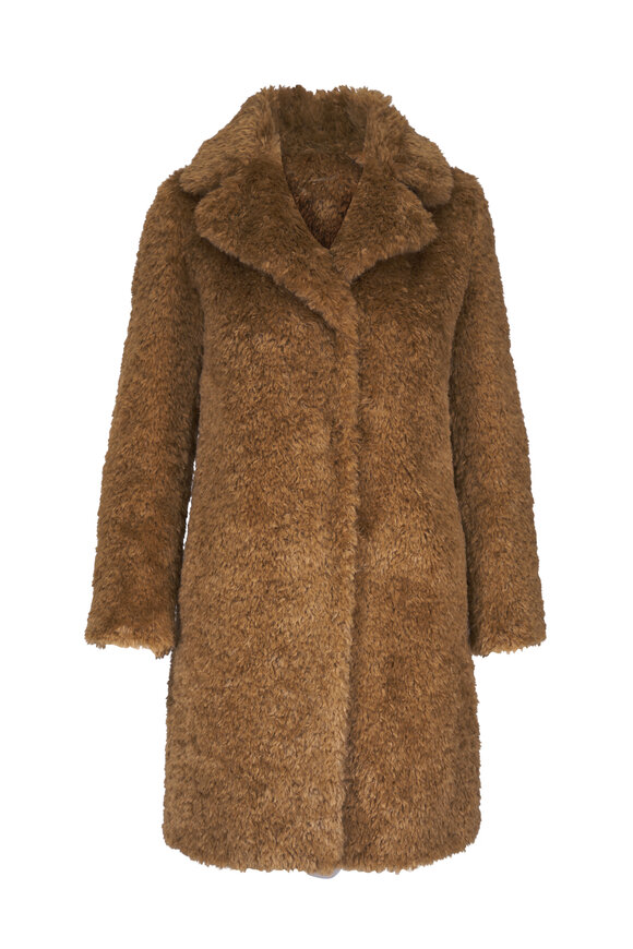 Herno Sand Curly Knee Length Coat