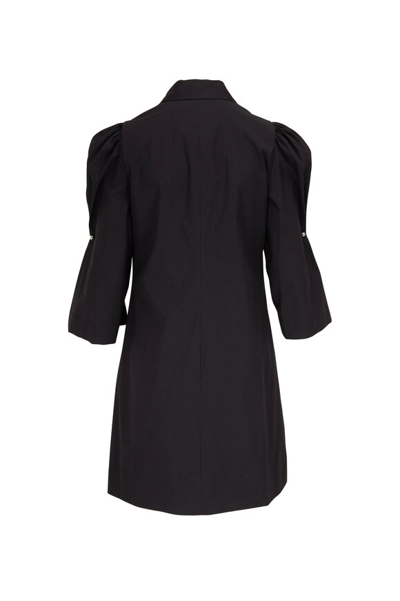 Lela Rose - Black Poplin Button-Down Shirtdress