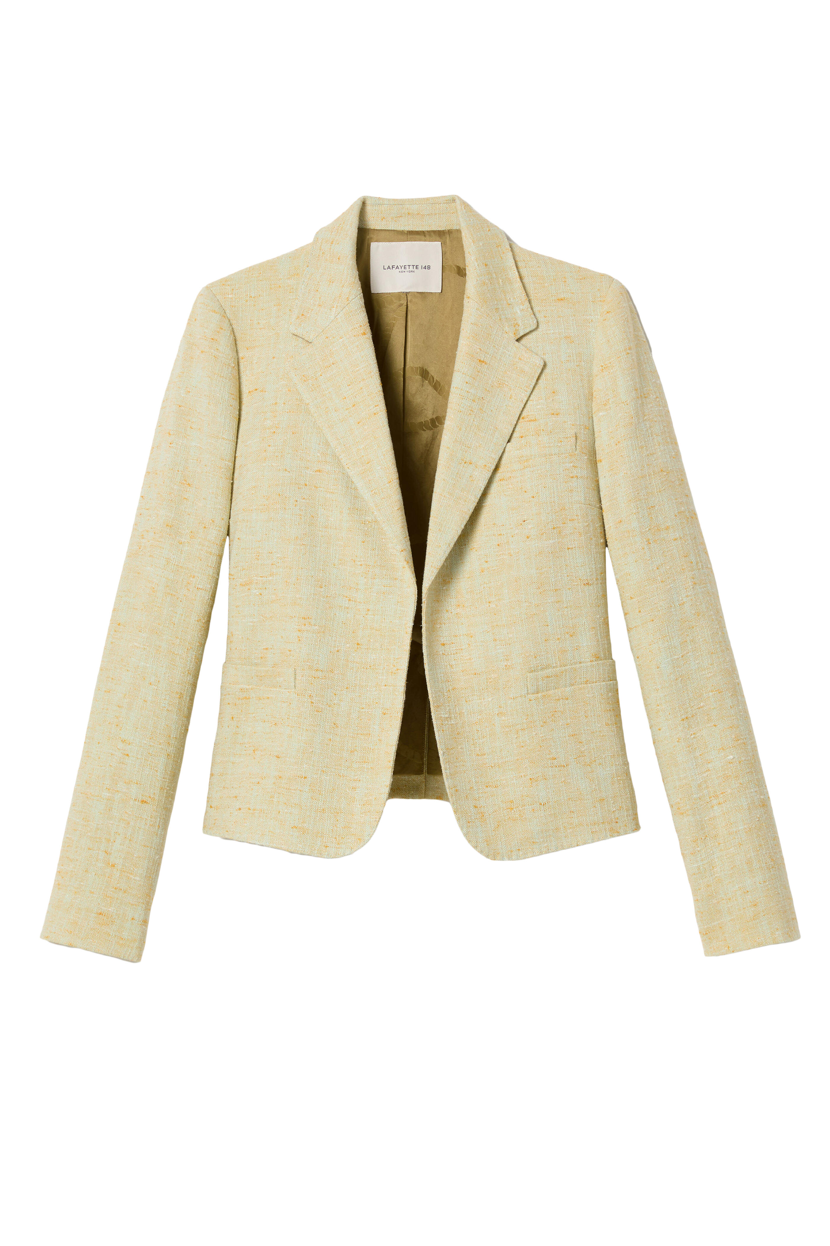 Lafayette 148 New York - Chartreuse Multi Cropped Boyfriend Blazer