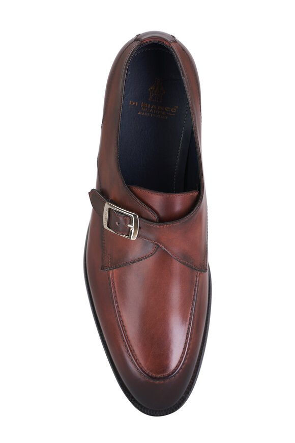 Di Bianco - Gavello Brown Leather Monk Strap Dress Shoe 