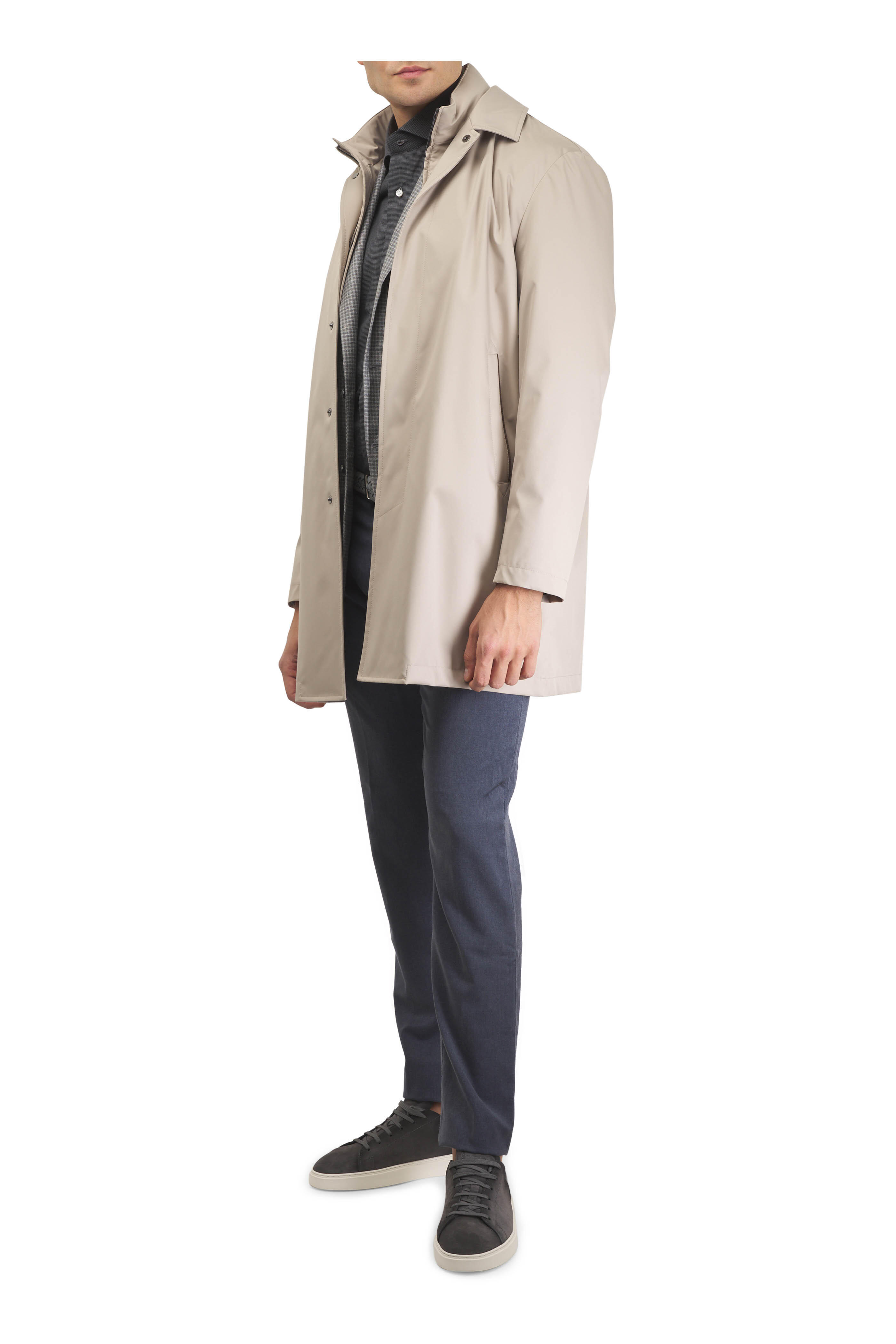 Canali - Pumice Removable Front Rain Coat