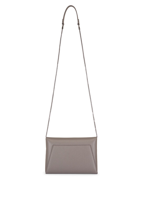 Brunello Cucinelli Duo Steel Leather Chain Envelope Clutch - view 3