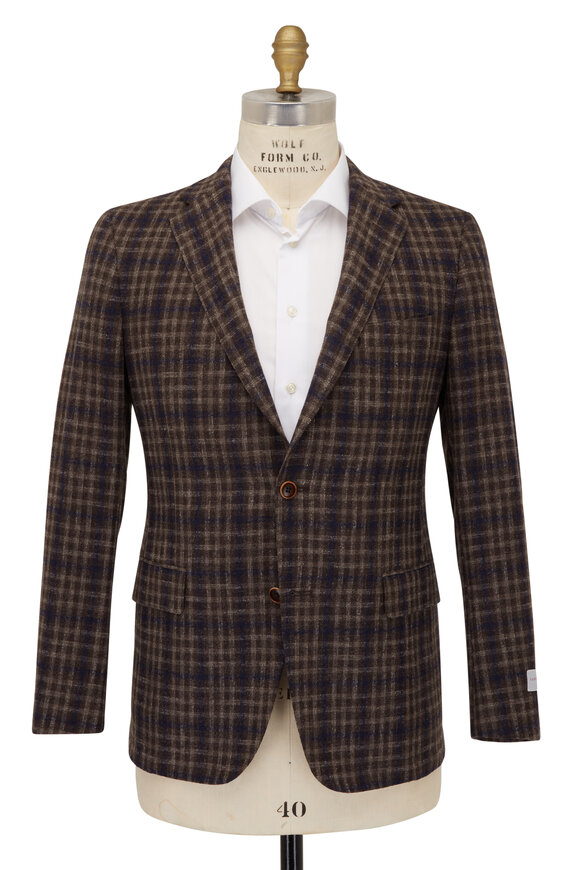 Samuelsohn - Coffee & Tan Plaid Sportcoat