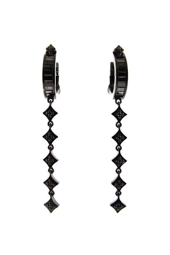 Loree Rodkin Black Diamond Five Drop Hoops - view 1