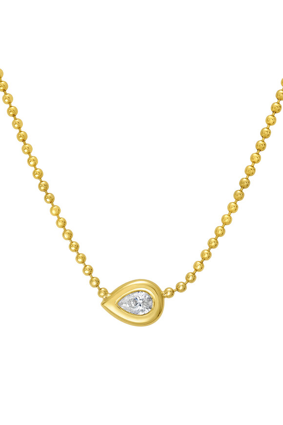 Ruchi 18k Yellow Gold Arc Diamond Pendant Necklace - view 1