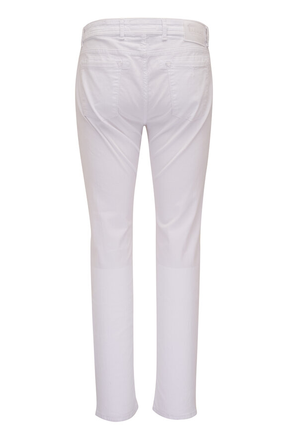 Barmas - White Cotton Blend Five Pocket Pant