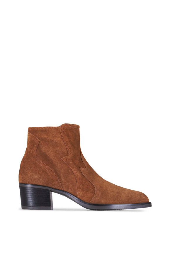 Ron White - Wayva Suede Tan Bootie, 50mm