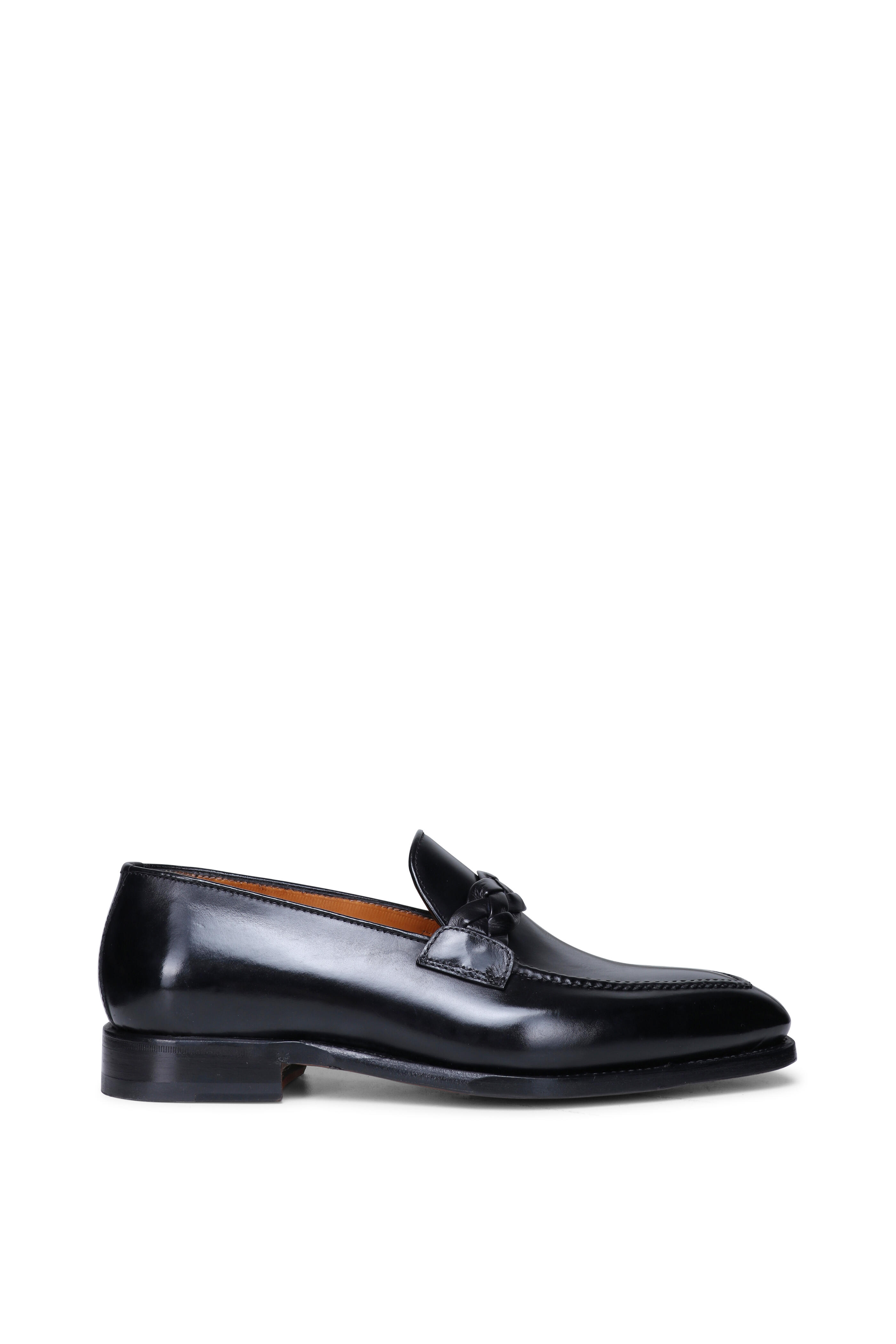 Bontoni - Beato Calf Braided Loafer in Black