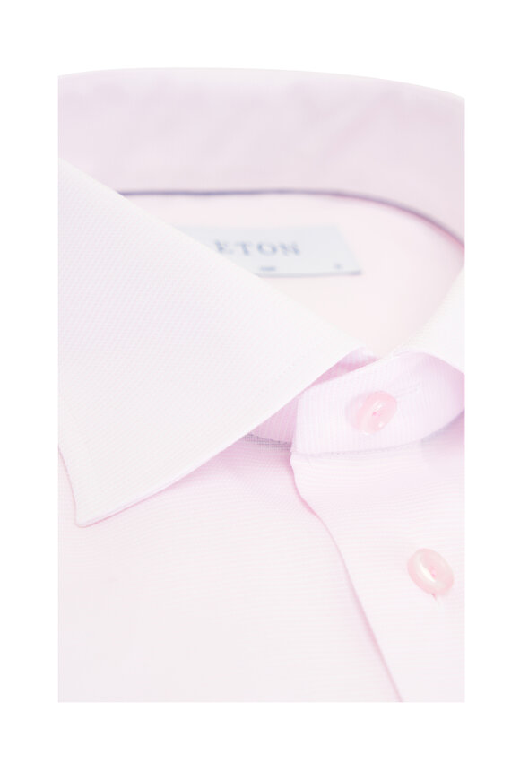 Eton - Pink Textured Cotton Dress Shirt