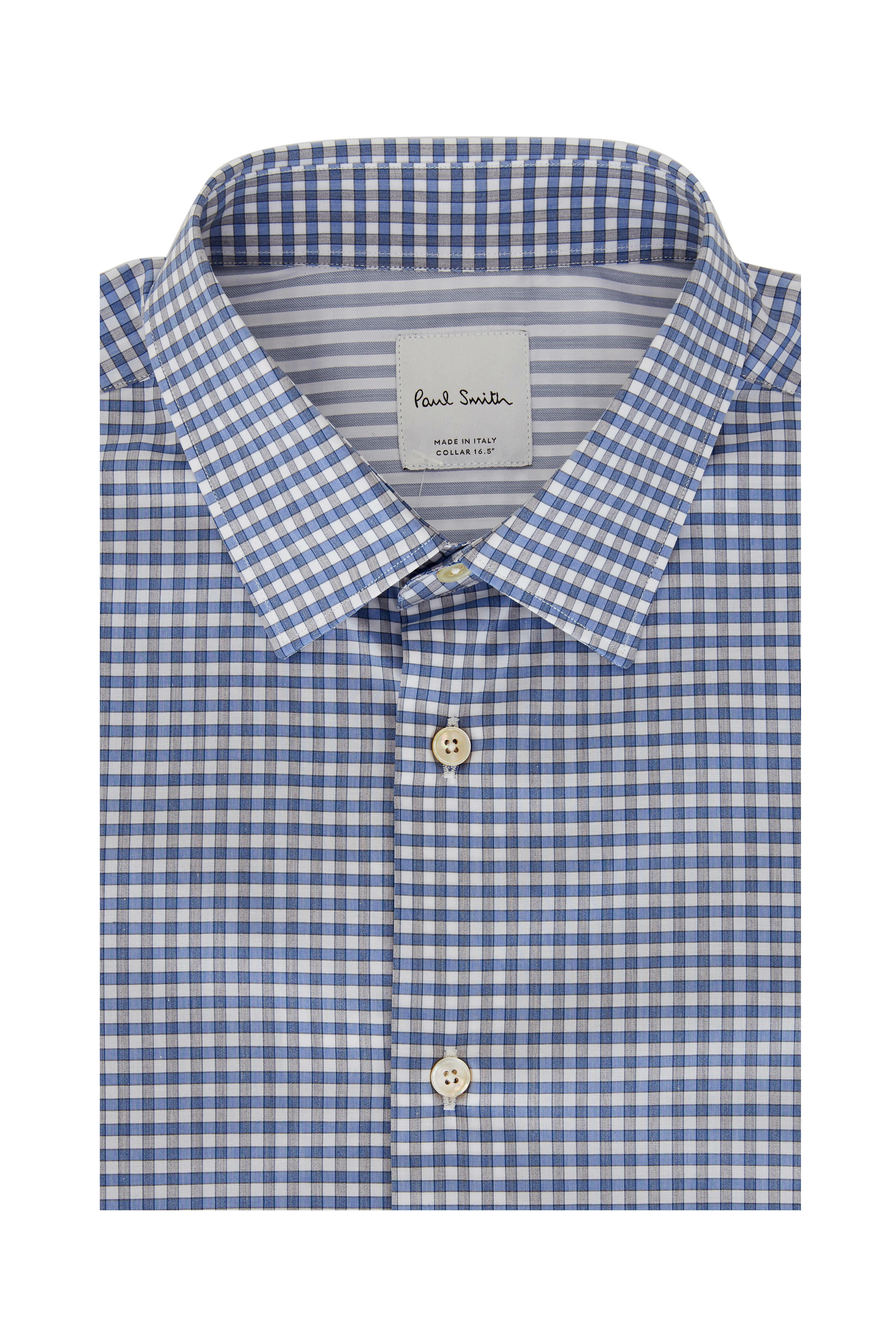Paul Smith - Blue & Gray Gingham Dress Shirt