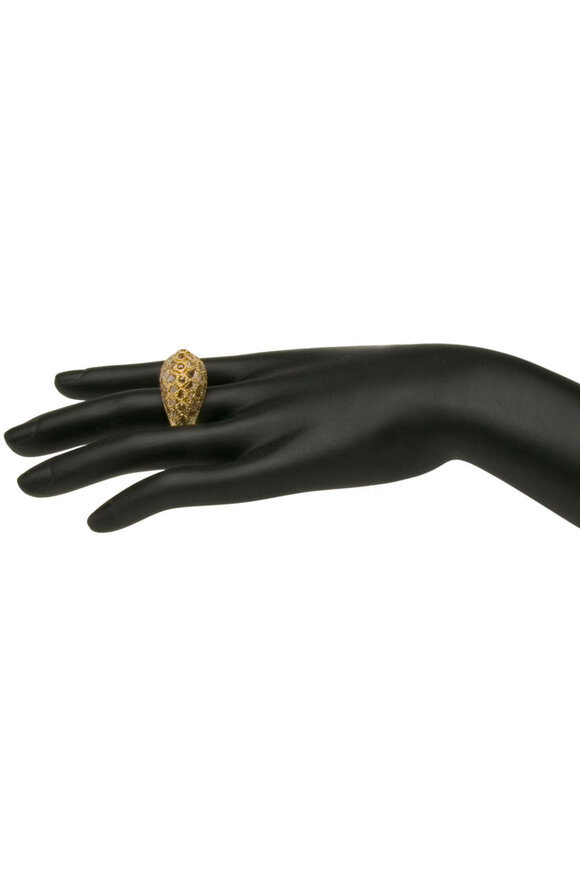 Coomi 20k Yellow Gold Dome Ring - view 2