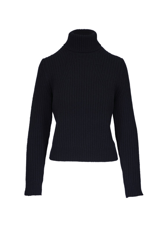 Nili Lotan Bronwyn Dark Navy Wool & Cashmere Sweater