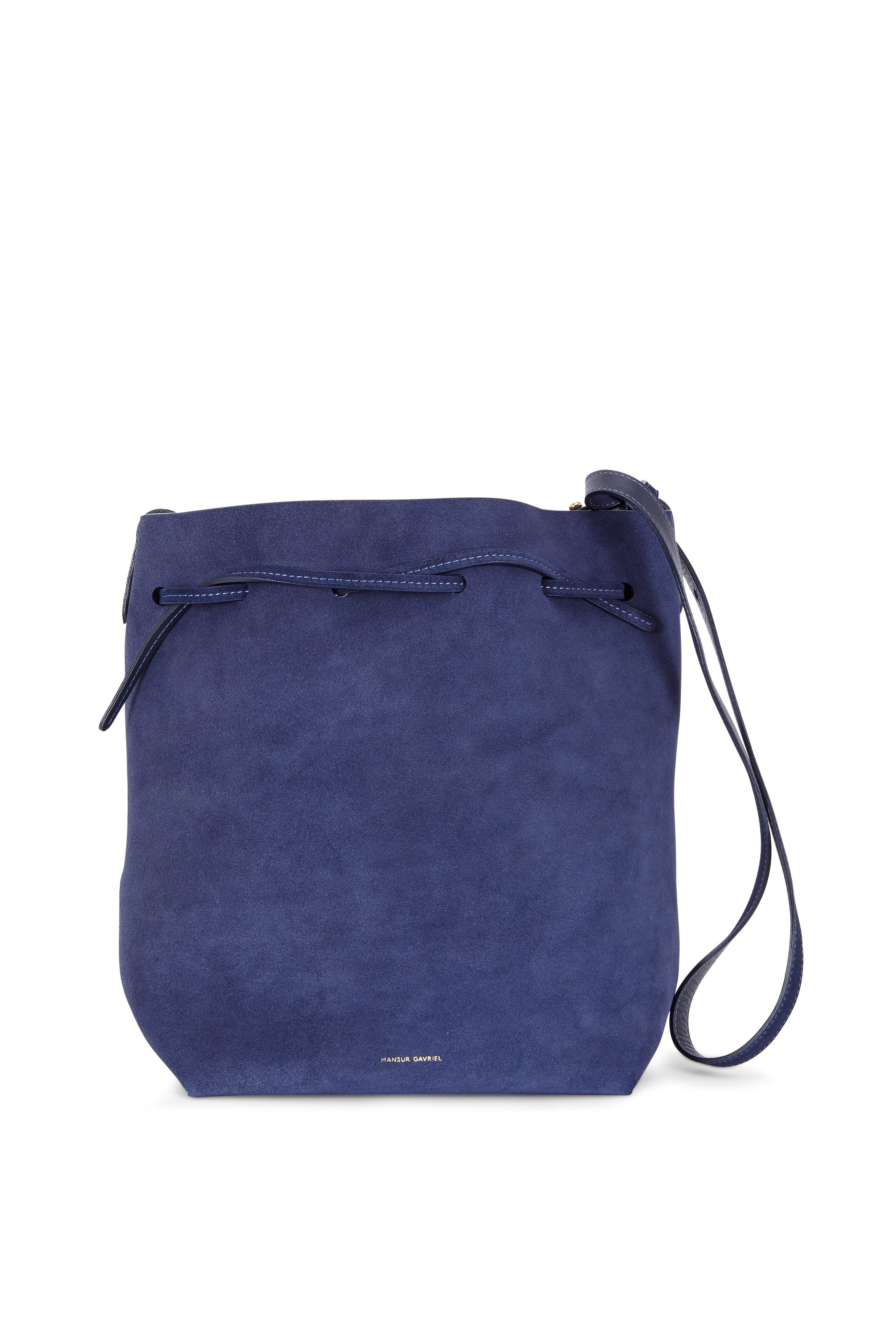 【セール】MANSUR GAVRIEL ネイビー スエード ミュール 未使用品 セール】MANSUR GAVRIEL ネイビー スエード ミュール 未使用品