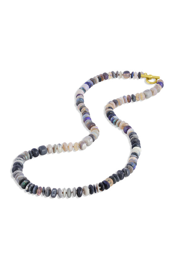 Leigh Maxwell - Black Opal Bead Necklace 