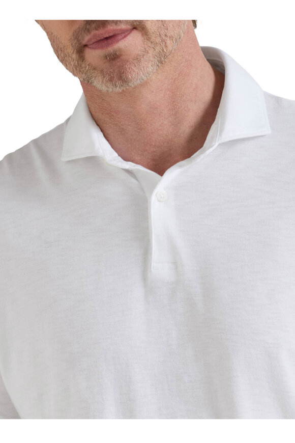 Peter Millar Journey White Cotton Polo - view 5