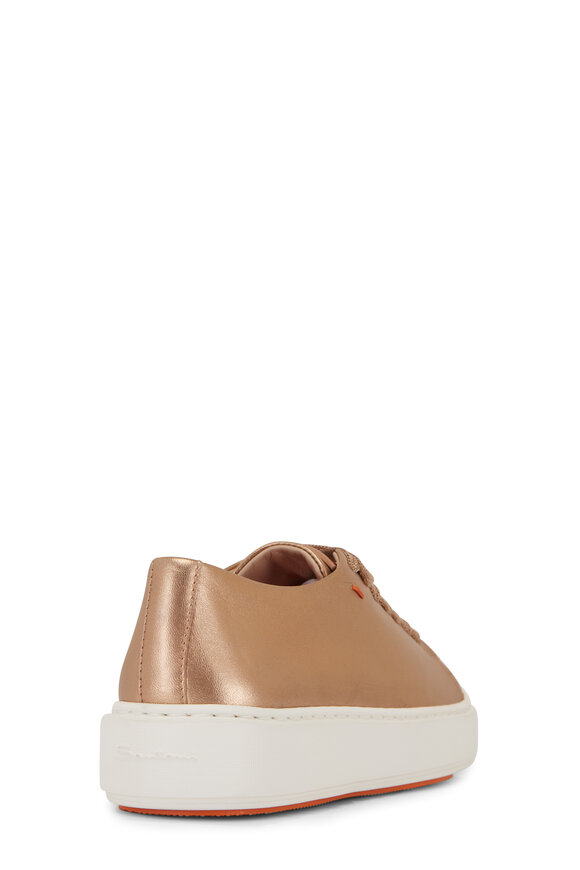 Santoni - Fuzz Metallic Gold Sneaker