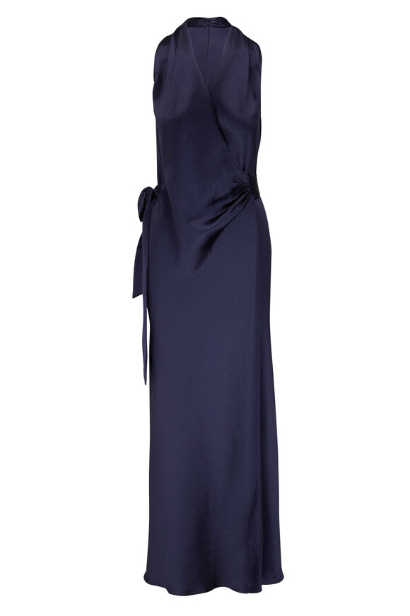 ワンピース FENDI PALE BLUE SILK DRESS Fendi Light-Blue Silk Blend Shirt Dress (FENDI/ワンピース