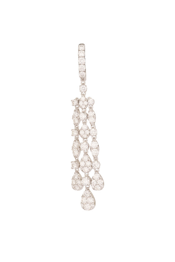 Kwiat 18k White Gold Diamond Drop Earrings - view 2