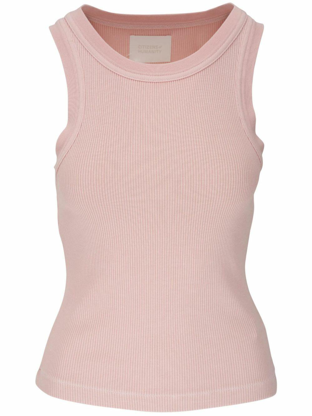 Citizens of Humanity - Isabel Pink Ribbed Racerback Tank
