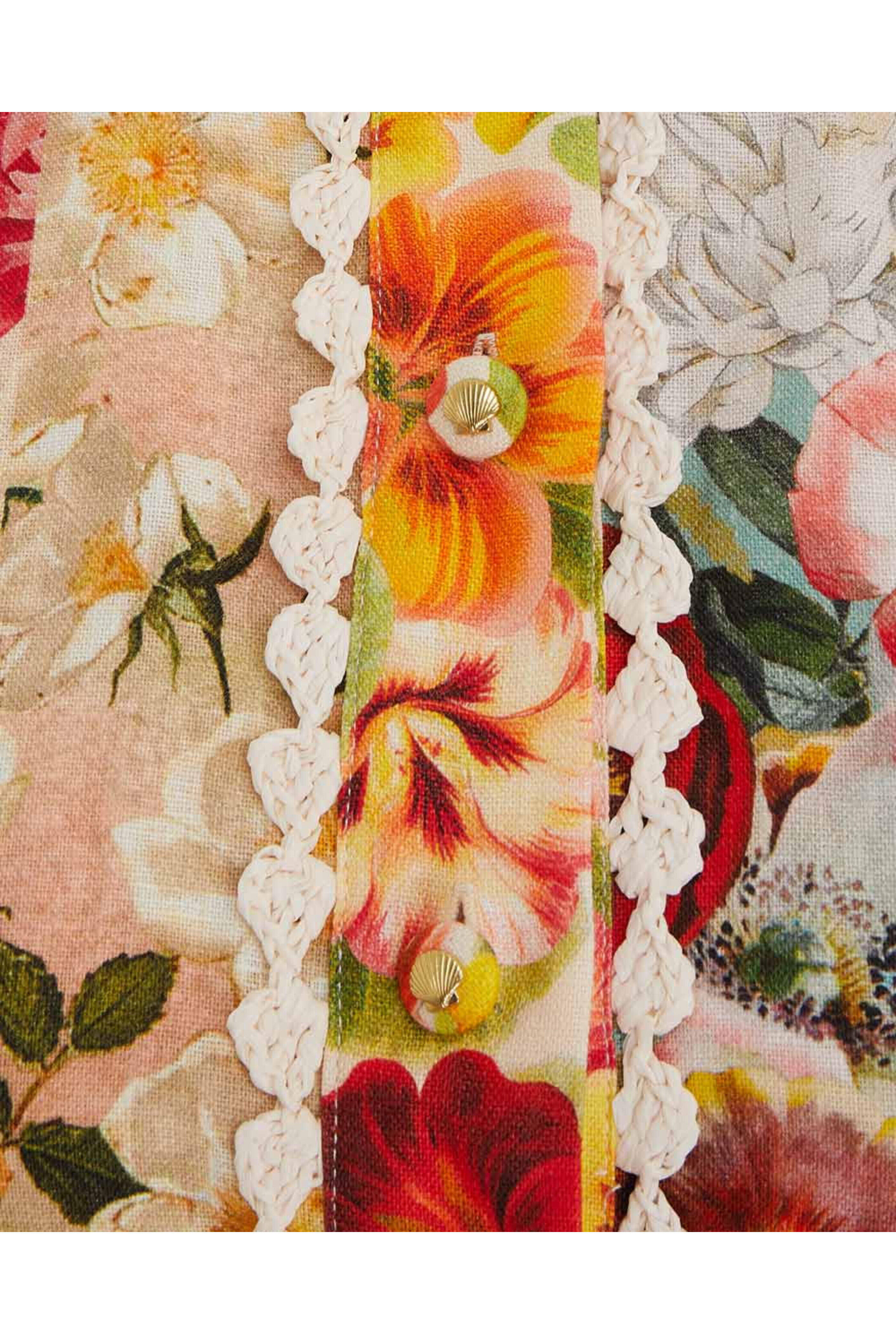 Zimmermann - Spliced Stripe Floral Wonderland Shirt Dress