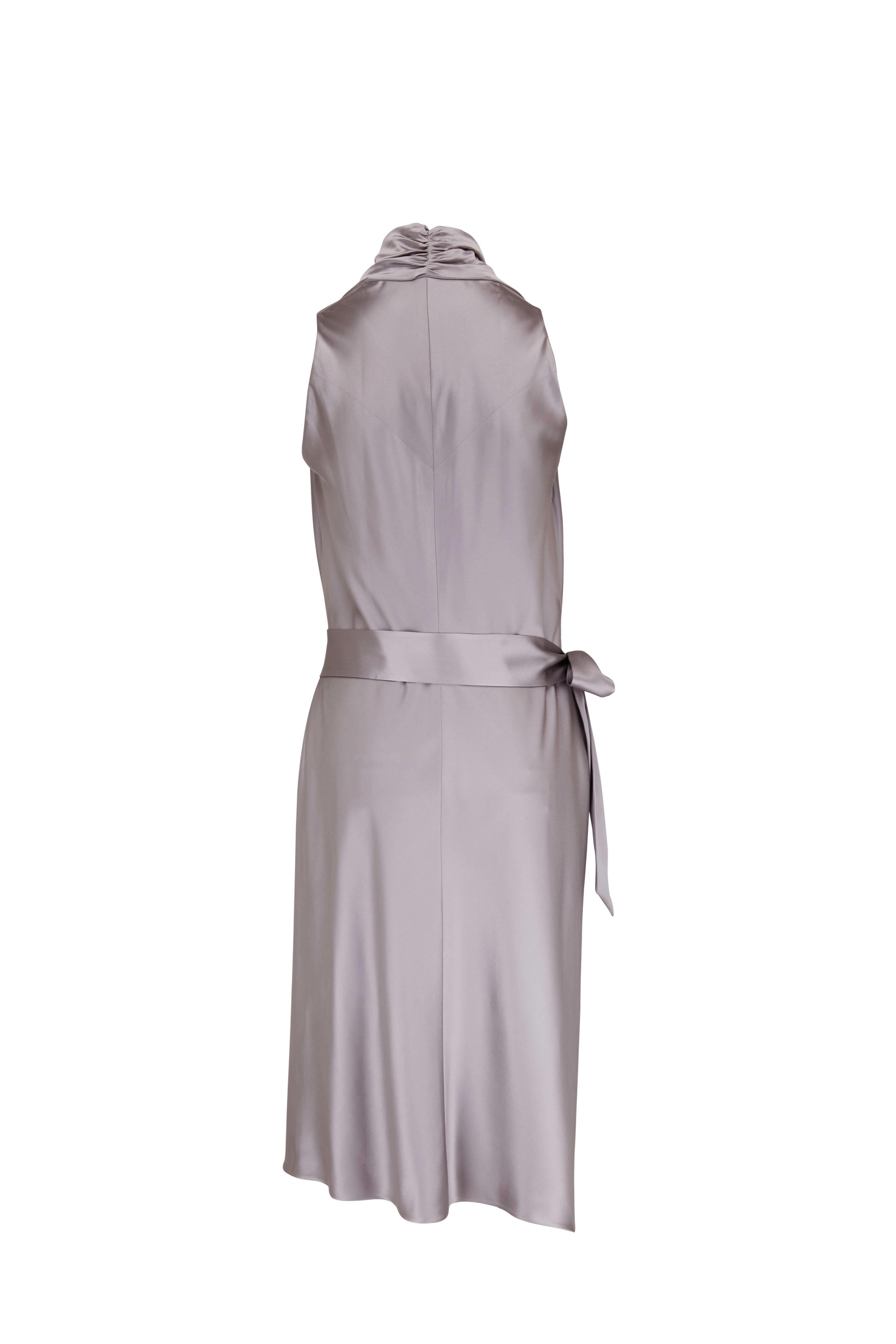 Peter Cohen - Victor Haze Heavy Satin Wrap Dress