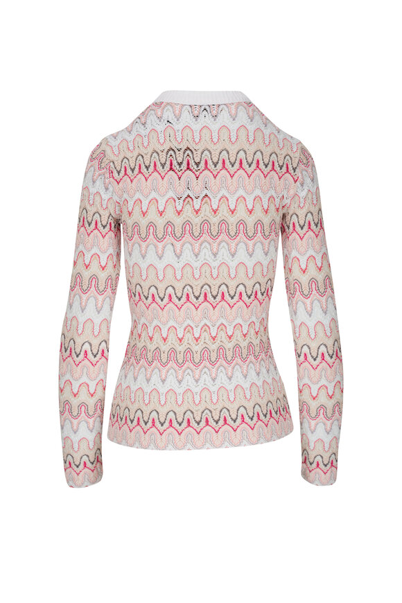 Missoni - White, Nude & Pink Flower Lace Cardigan 