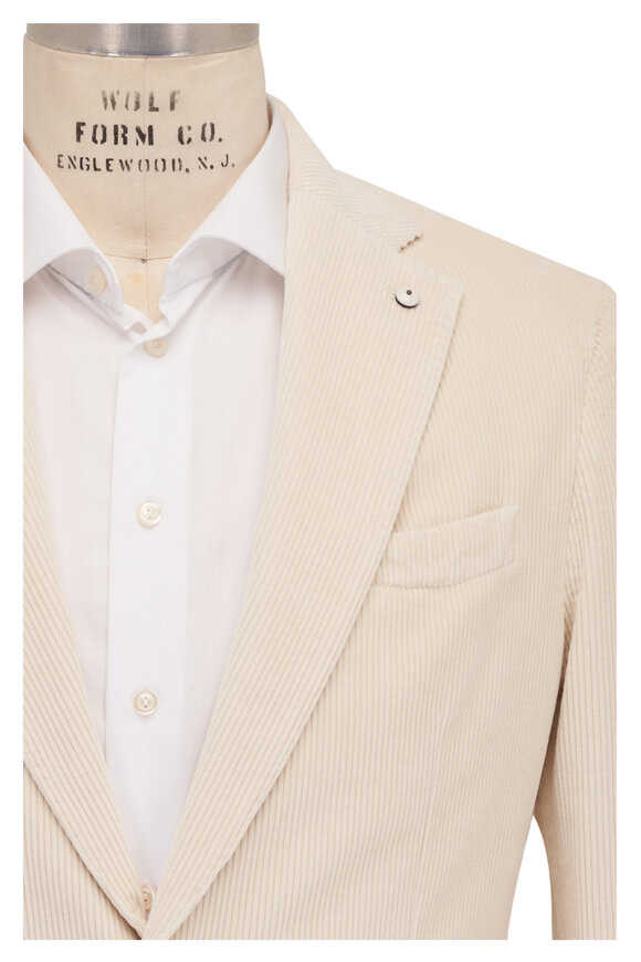 L.B.M. 1911 - Solid White Corduroy Sportcoat