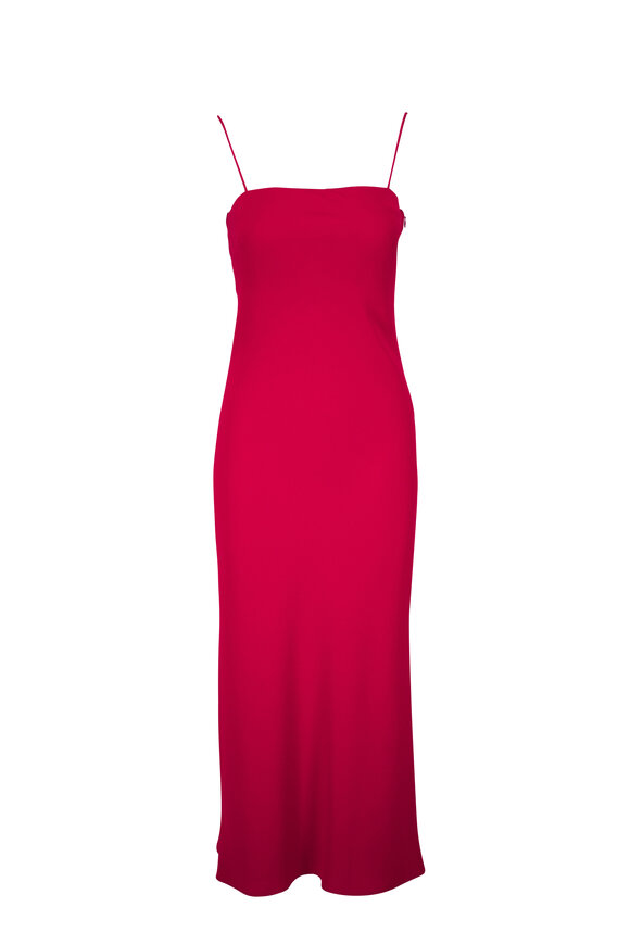 Veronica Beard Mavis Crimson Red Maxi Slip Dress