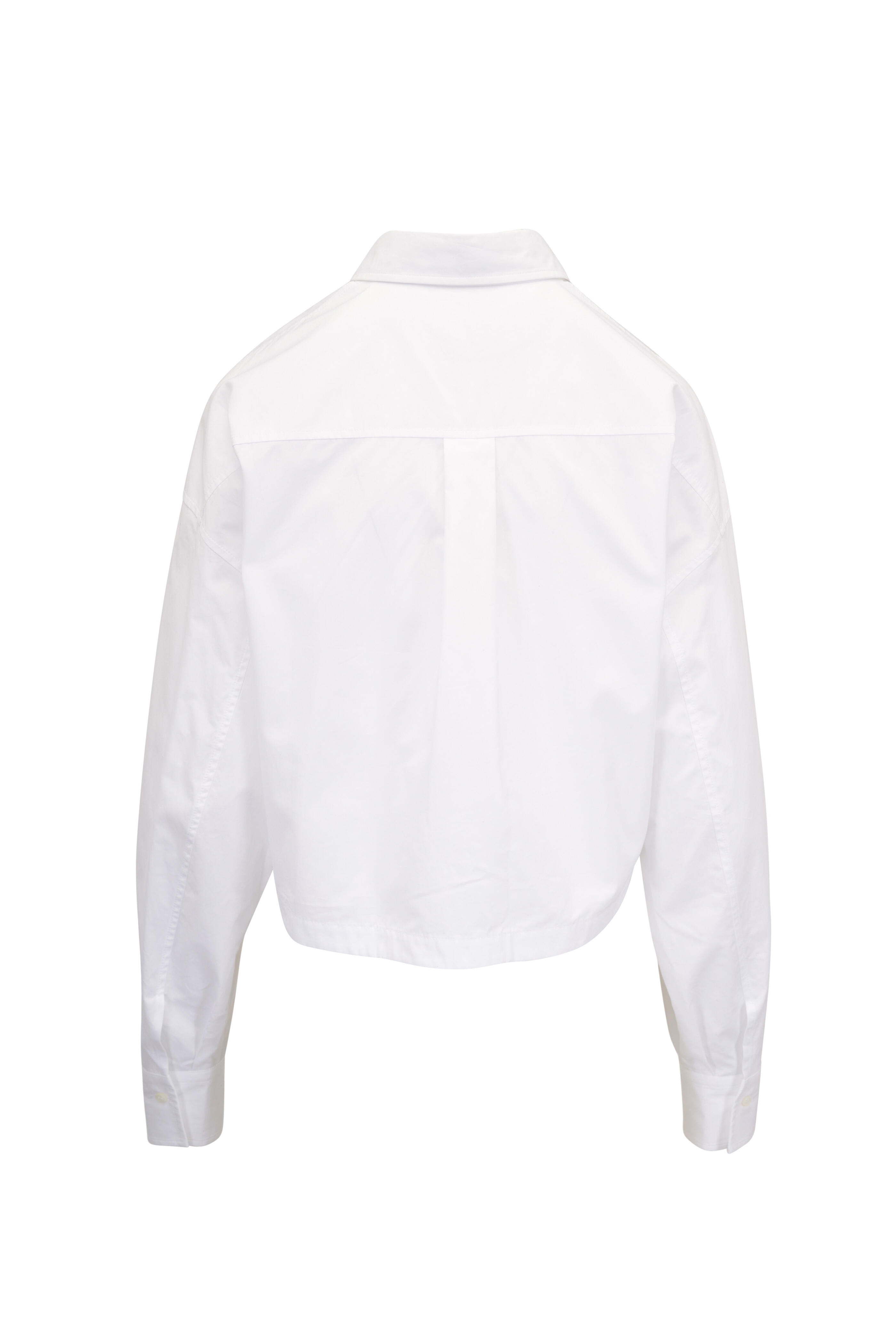 Brunello Cucinelli - White Cotton Poplin Cinched Waist Top