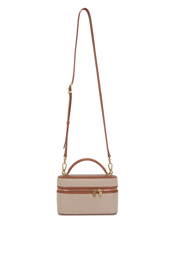 Loewe - Lazo Khaki Green & Natural Mini Handbag | Mitchell
