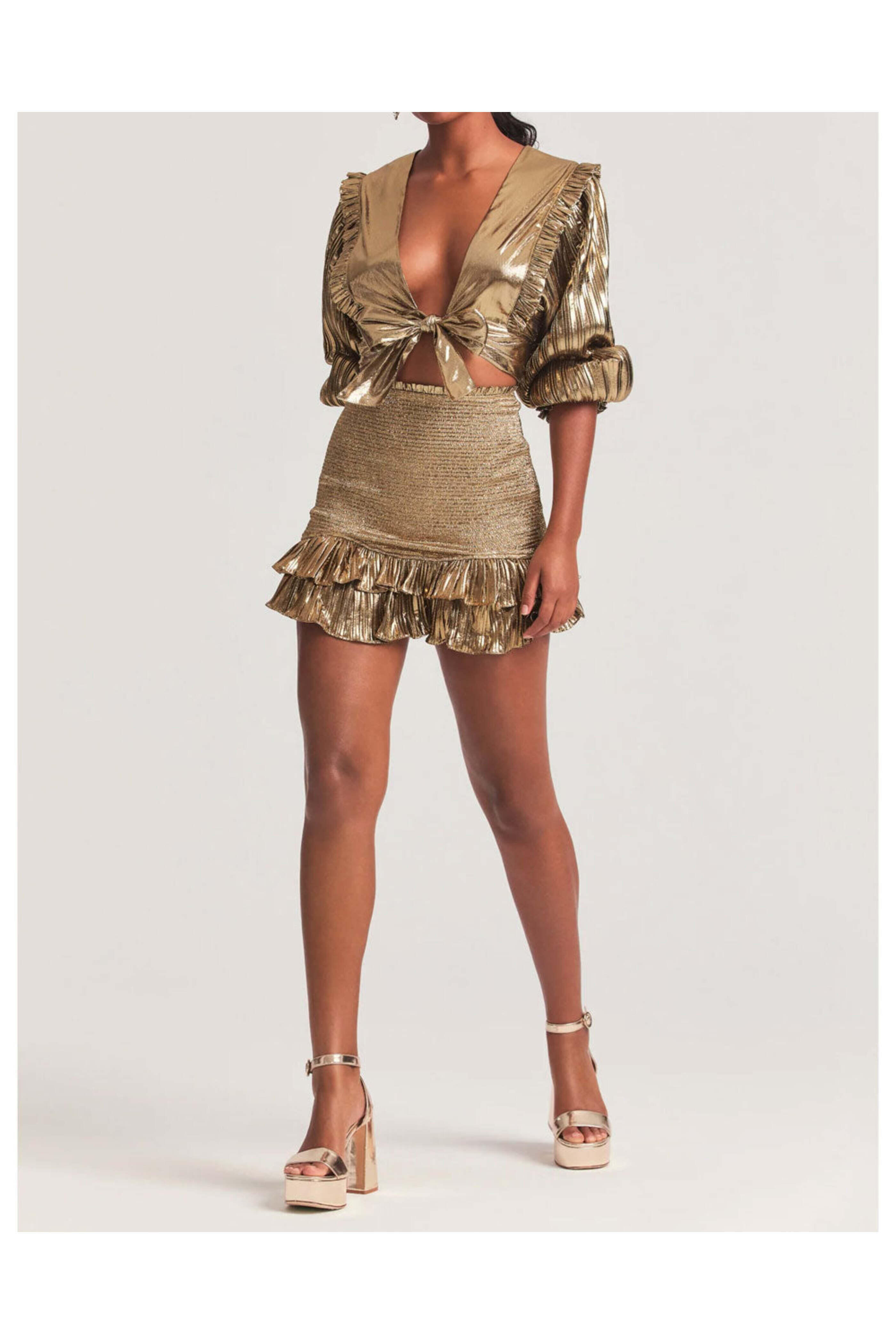 Loveshackfancy - Gold Nolita Skirt