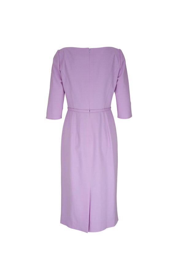 Carolina Herrera - Lilac Elbow Sleeve Midi Dress 