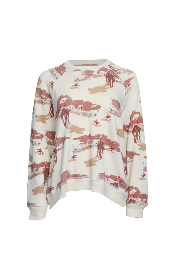 The Great Slouch Riding Horses Print Sweatshirt