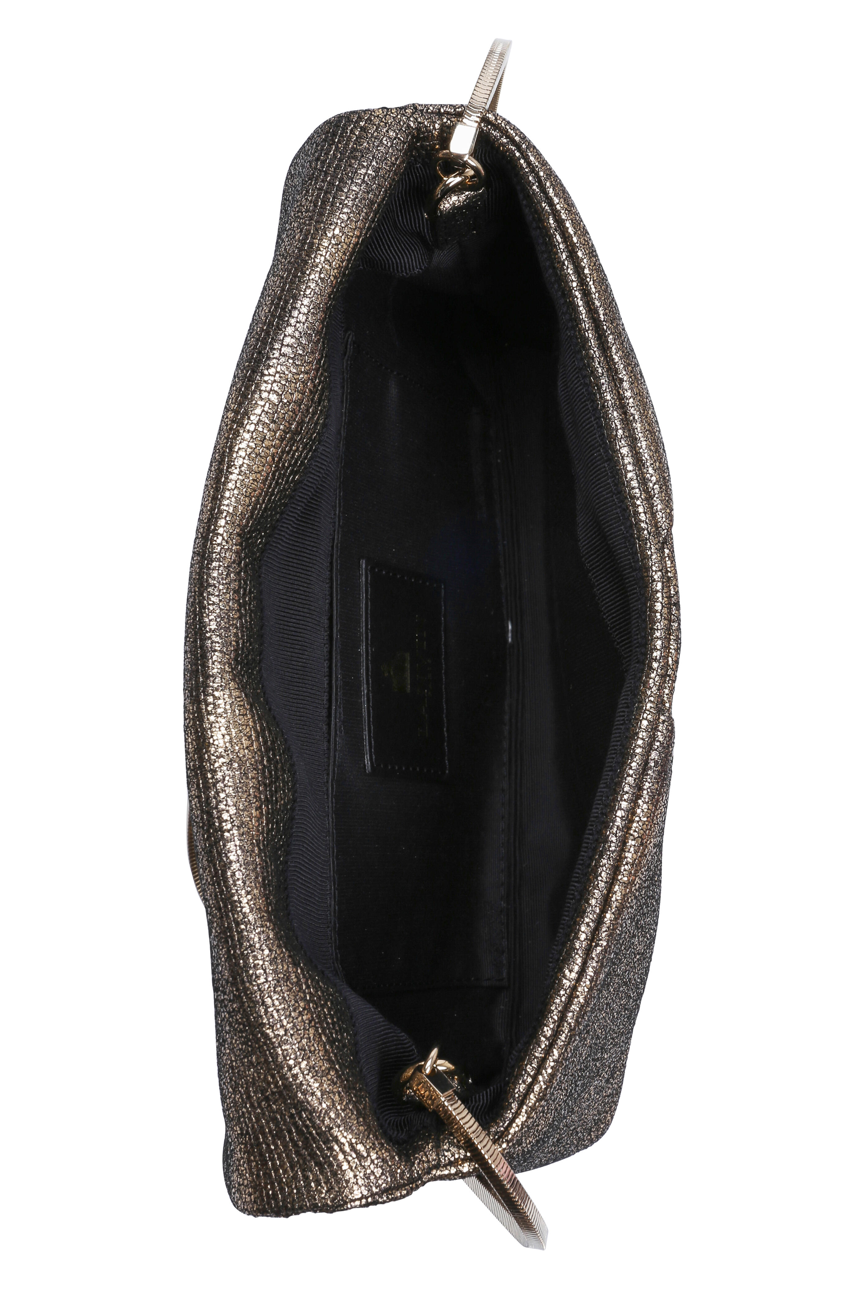 Lanvin - Mai Tai Gold Metallic Leather Envelope Clutch