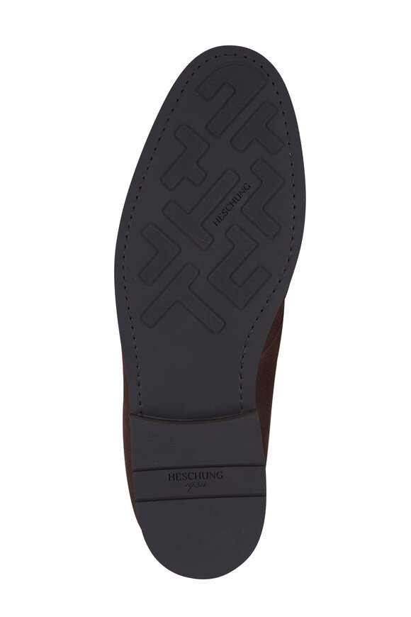 Heschung Muriel Hydrovelours Cafe Brown Suede Boot - view 5
