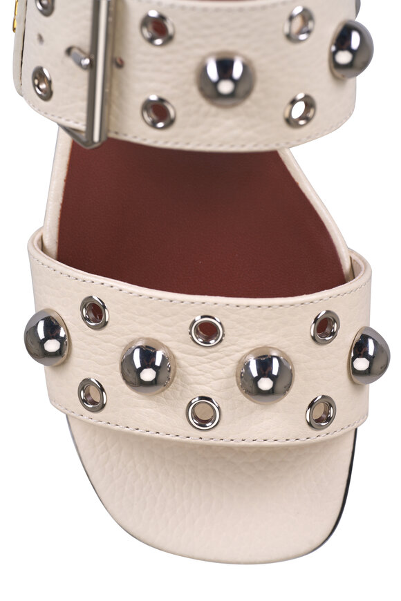 Valentino Garavani Nellcôte Ivory Stud Slide Sandal - view 5
