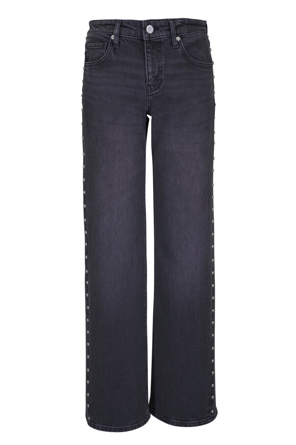AG Adria Studded Low Rise Wide Leg Jean
