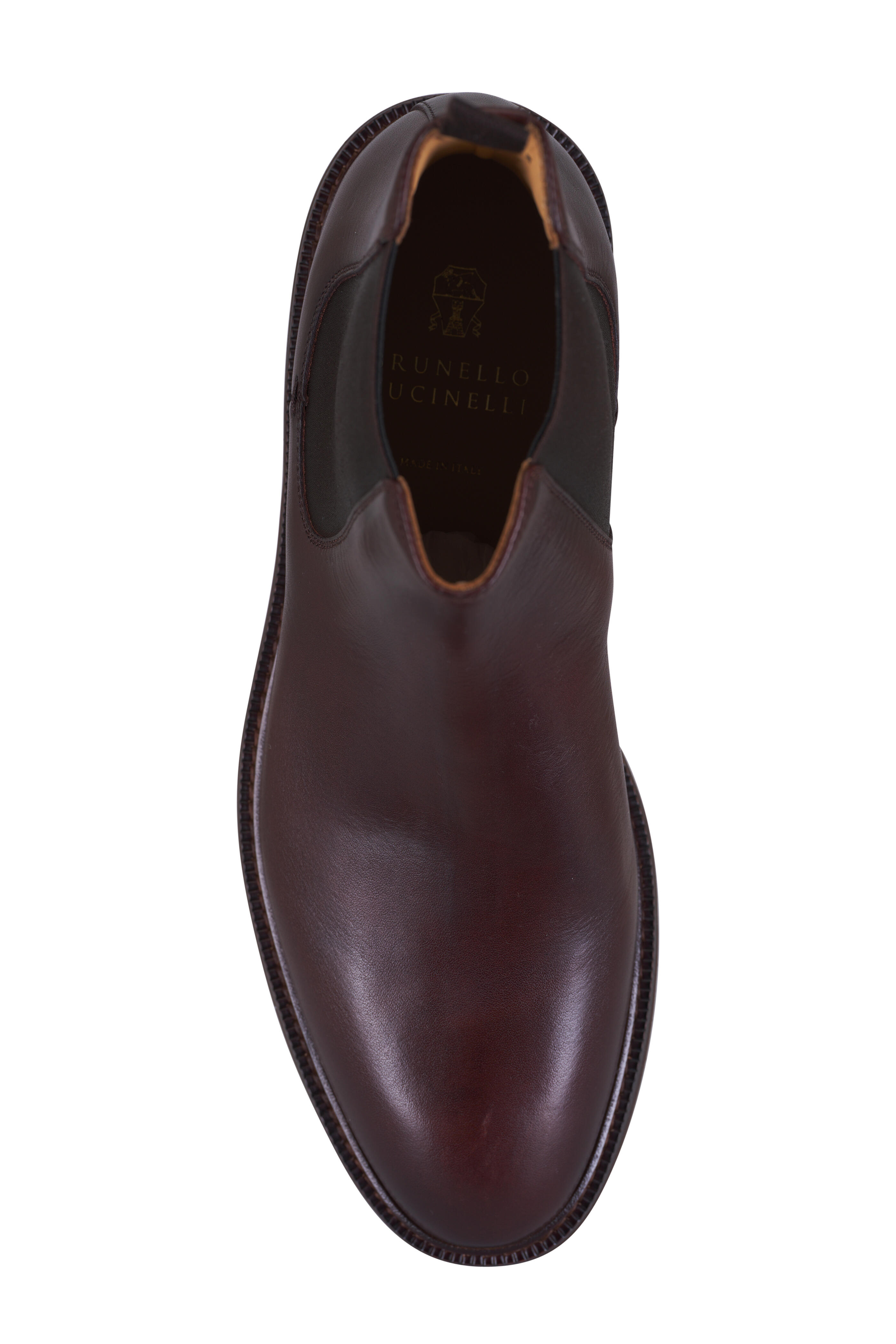 Brunello Cucinelli - Chili Brown Leather Chelsea Boot